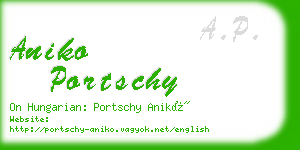 aniko portschy business card